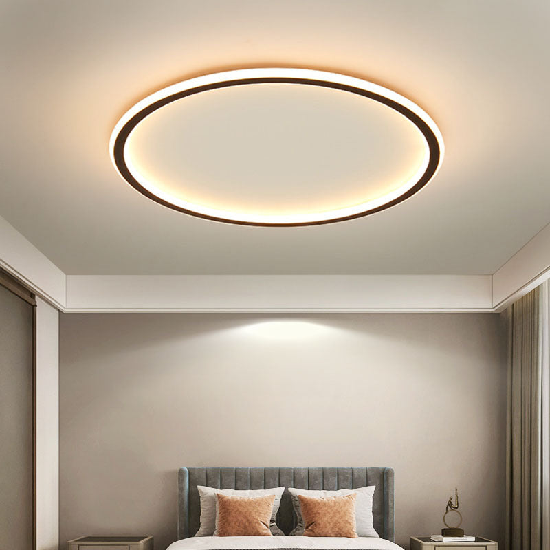 Lampe de Plafond Scandinave Ronde | Design Élégant et Atmosphère Chaleureuse