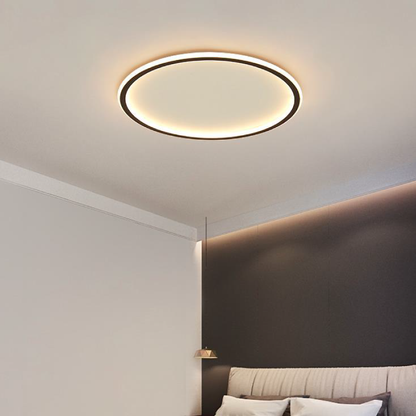 Lampe de Plafond Scandinave Ronde | Design Élégant et Atmosphère Chaleureuse