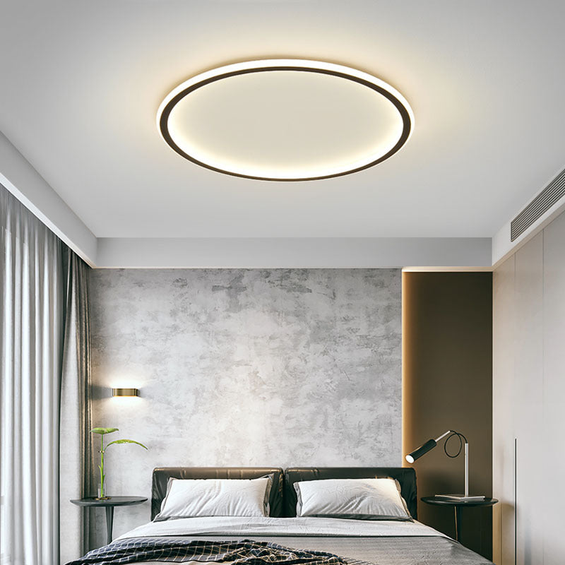 Lampe de Plafond Scandinave Ronde | Design Élégant et Atmosphère Chaleureuse