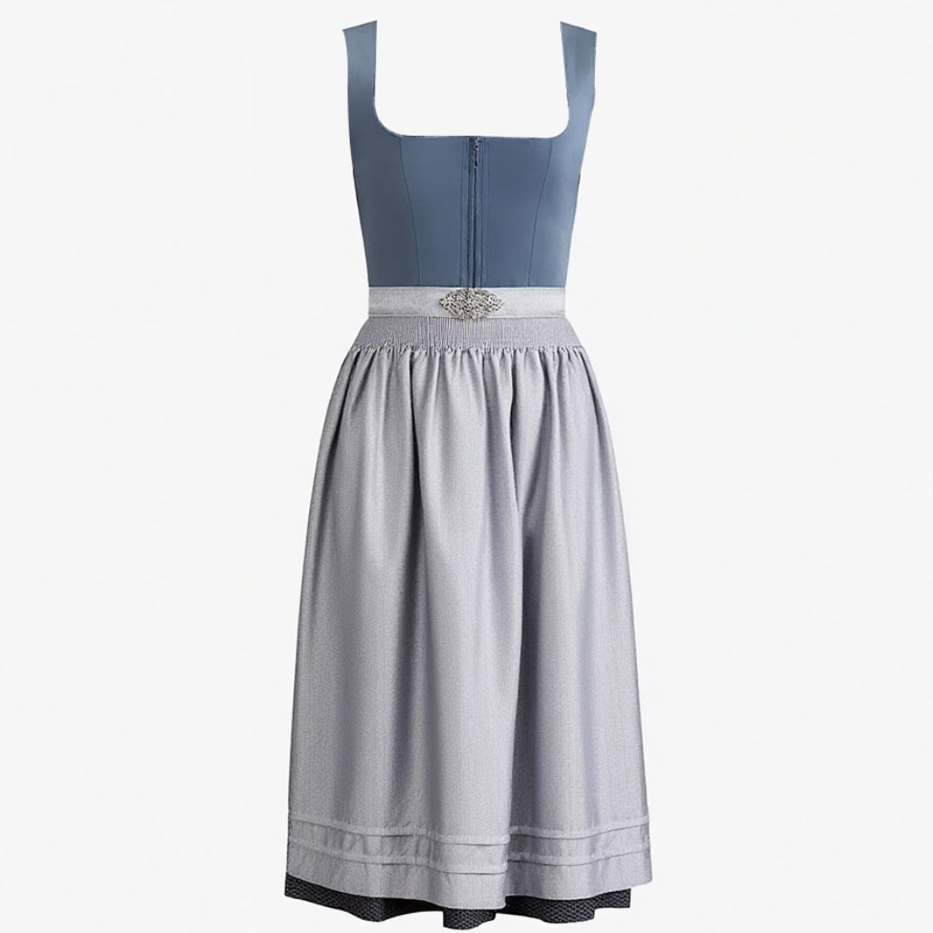 Robe Dirndl Traditionnelle en Bleu Foncé | Élégance Bavaroise pour Oktoberfest