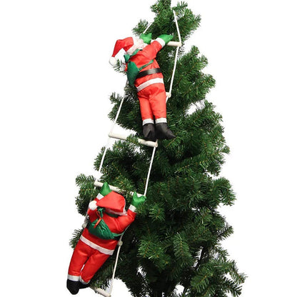 Ornement de Noël Père Noël Grimpant | Décoration Ludique en Trois Tailles