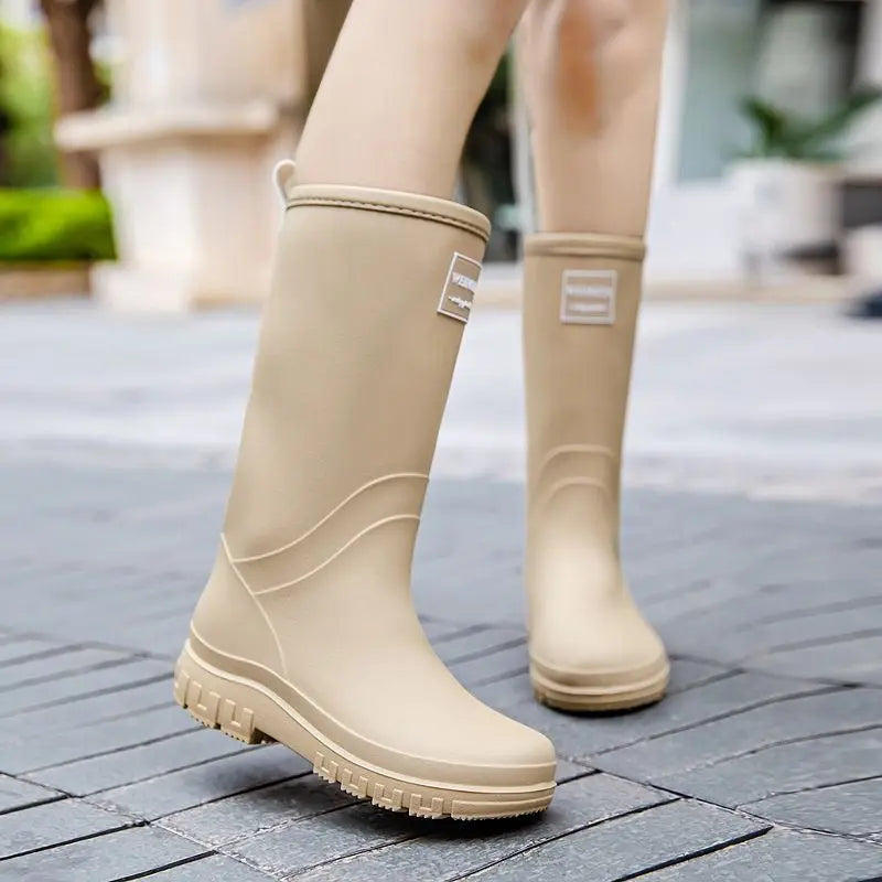 Bottes de Pluie Mi-Mollet Femme | Imperméables et Antidérapantes pour Confort