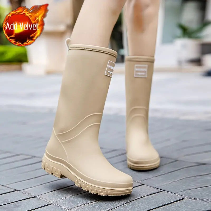 Bottes de Pluie Mi-Mollet Femme | Imperméables et Antidérapantes pour Confort