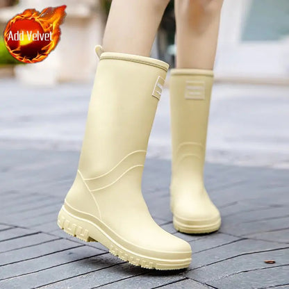 Bottes de Pluie Mi-Mollet Femme | Imperméables et Antidérapantes pour Confort