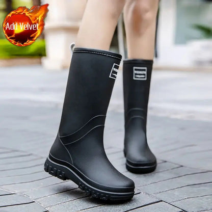 Bottes de Pluie Mi-Mollet Femme | Imperméables et Antidérapantes pour Confort