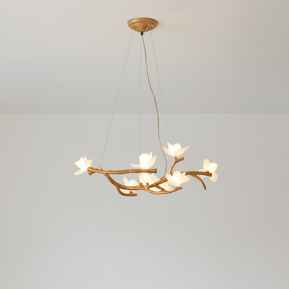 Lustre en Branche d'Arbre | Éclairage Contemporain et Accueillant