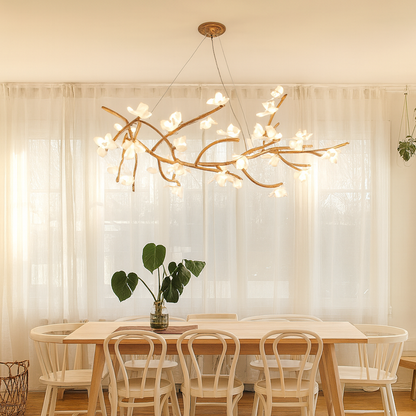 Lustre en Branche d'Arbre | Éclairage Contemporain et Accueillant