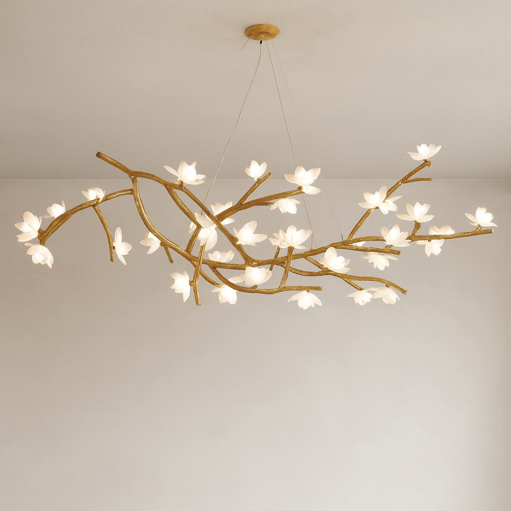 Lustre en Branche d'Arbre | Éclairage Contemporain et Accueillant