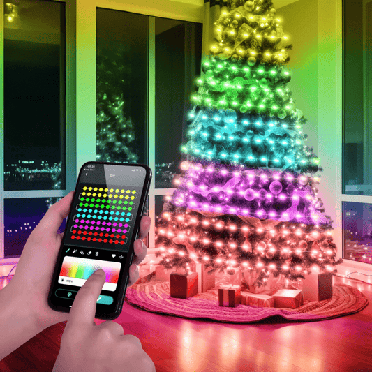 Éclairage LED RGBIC Multicolore | Ambiance Festive et Contrôle Facile