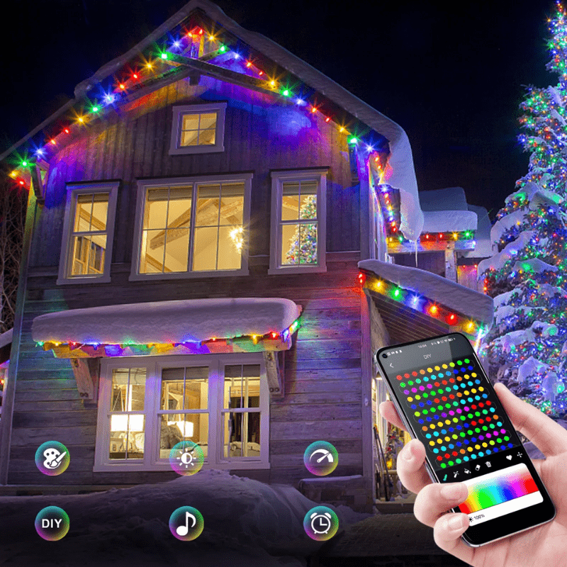 Éclairage LED RGBIC Multicolore | Ambiance Festive et Contrôle Facile