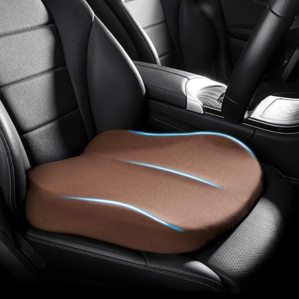 Coussin de Siège Auto Ergonomique | Confort et Soutien pour le Dos