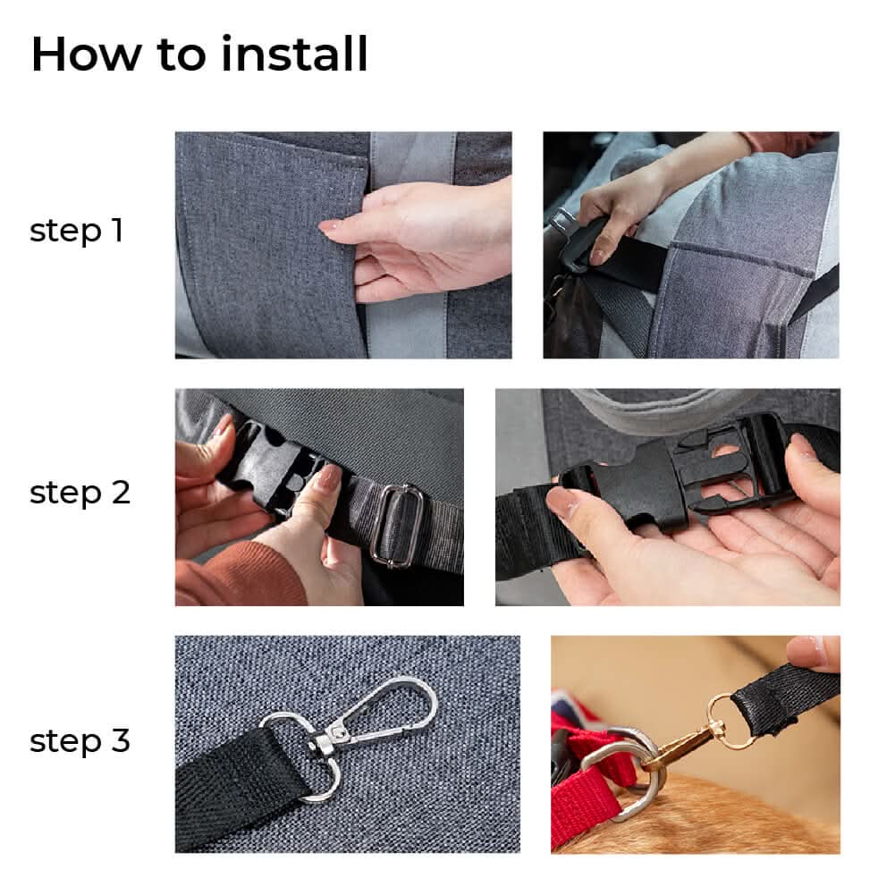 Lit de Siège pour Chien Ajustable | Confort et Sécurité en Voyage