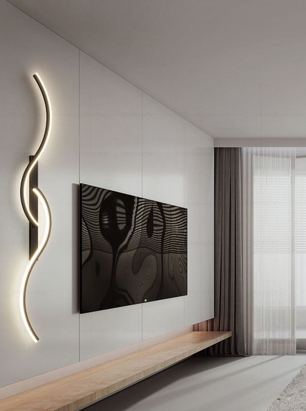 Applique Murale LED Contemporaine | Éclairage Durable et Polyvalent pour Intérieurs