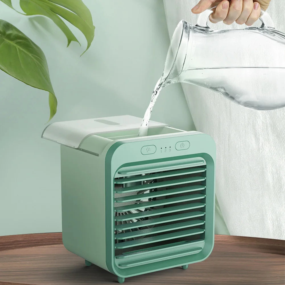 Mini Refroidisseur d'Air Portable | 3-en-1 avec Humidification et 3 Niveaux