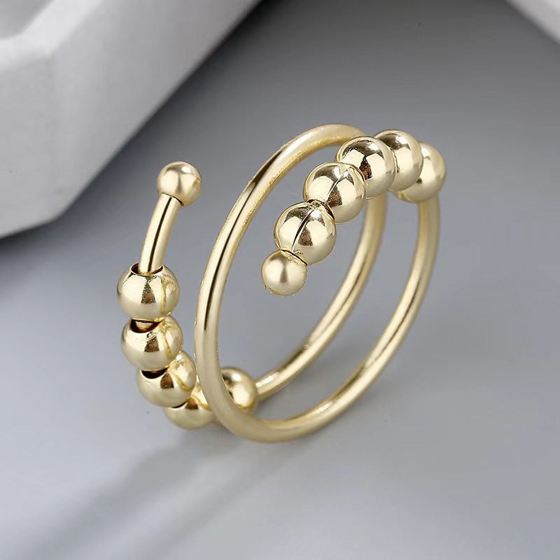 Bague Fidget en Cuivre Ajustable | Soulagement de l'Anxiété et Pleine Conscience