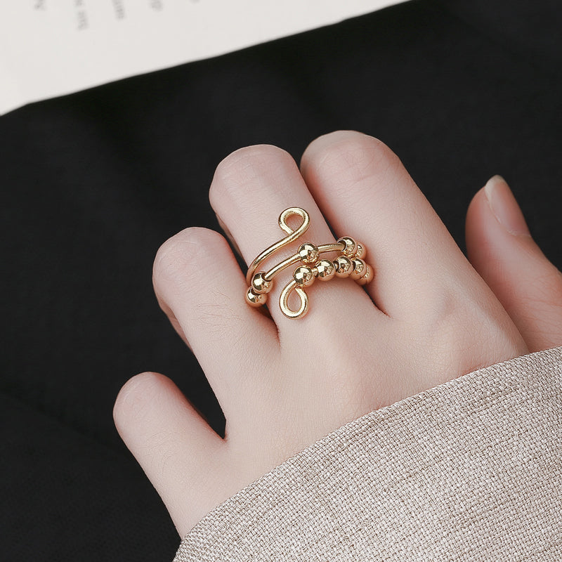 Bague Fidget en Cuivre Ajustable | Soulagement de l'Anxiété et Pleine Conscience