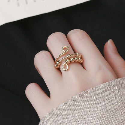Bague Fidget en Cuivre Ajustable | Soulagement de l'Anxiété et Pleine Conscience