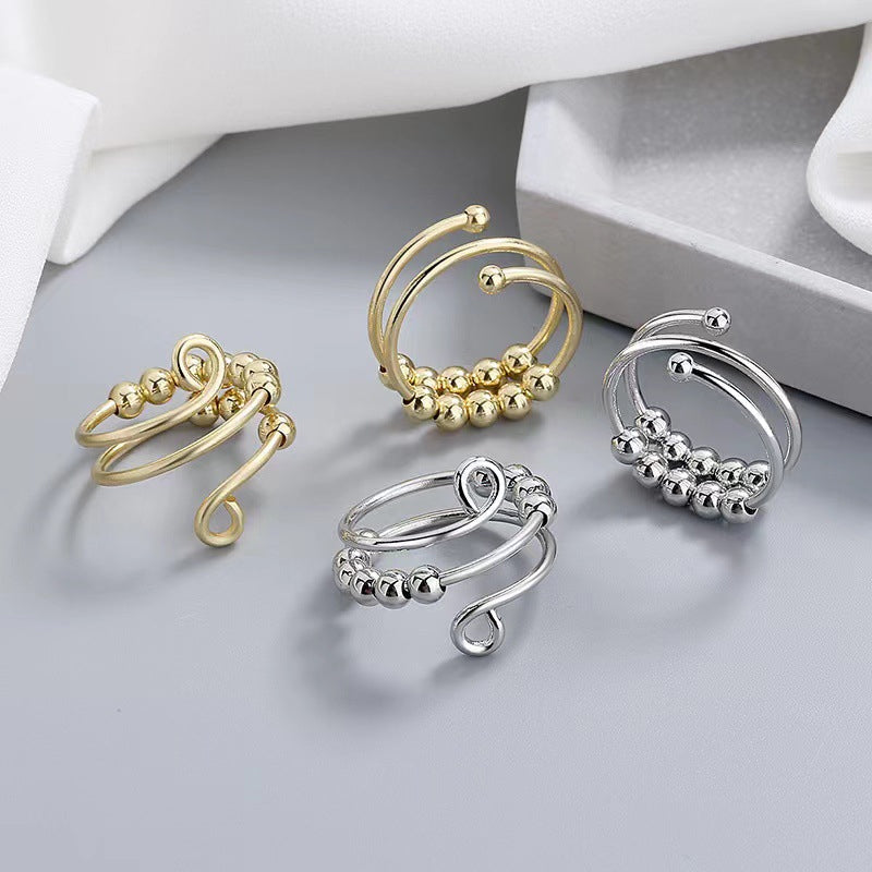 Bague Fidget en Cuivre Ajustable | Soulagement de l'Anxiété et Pleine Conscience