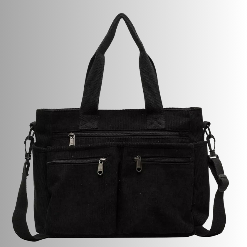 Sac fourre-tout en Velours Côtelé | Élégant et Pratique pour Quotidien