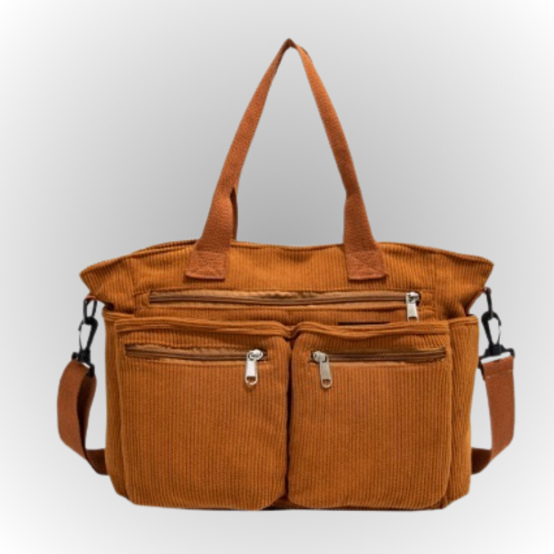 Sac fourre-tout en Velours Côtelé | Élégant et Pratique pour Quotidien