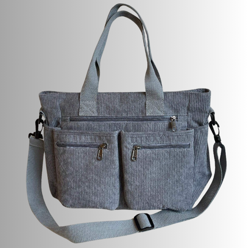 Sac fourre-tout en Velours Côtelé | Élégant et Pratique pour Quotidien