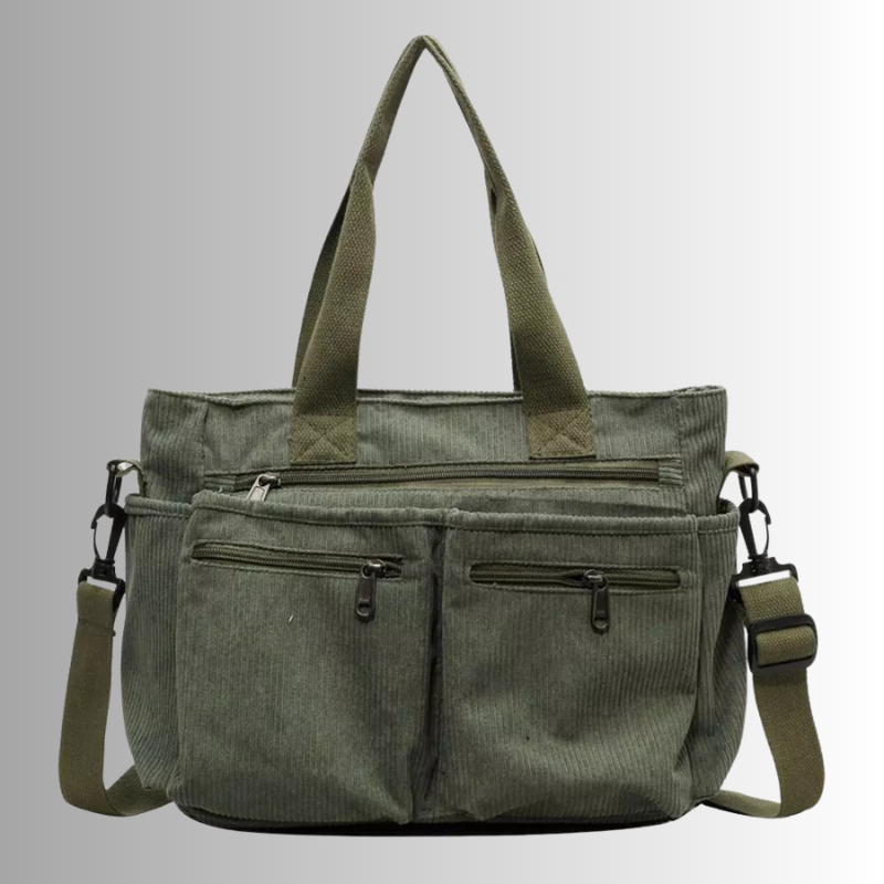 Sac fourre-tout en Velours Côtelé | Élégant et Pratique pour Quotidien