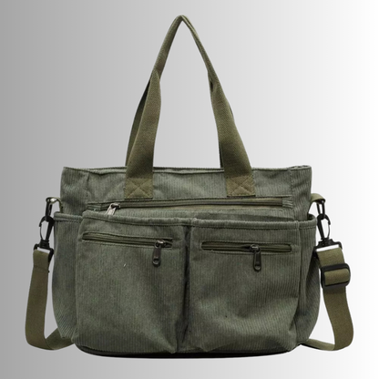 Sac fourre-tout en Velours Côtelé | Élégant et Pratique pour Quotidien