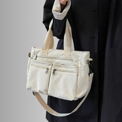 Sac fourre-tout en Velours Côtelé | Élégant et Pratique pour Quotidien