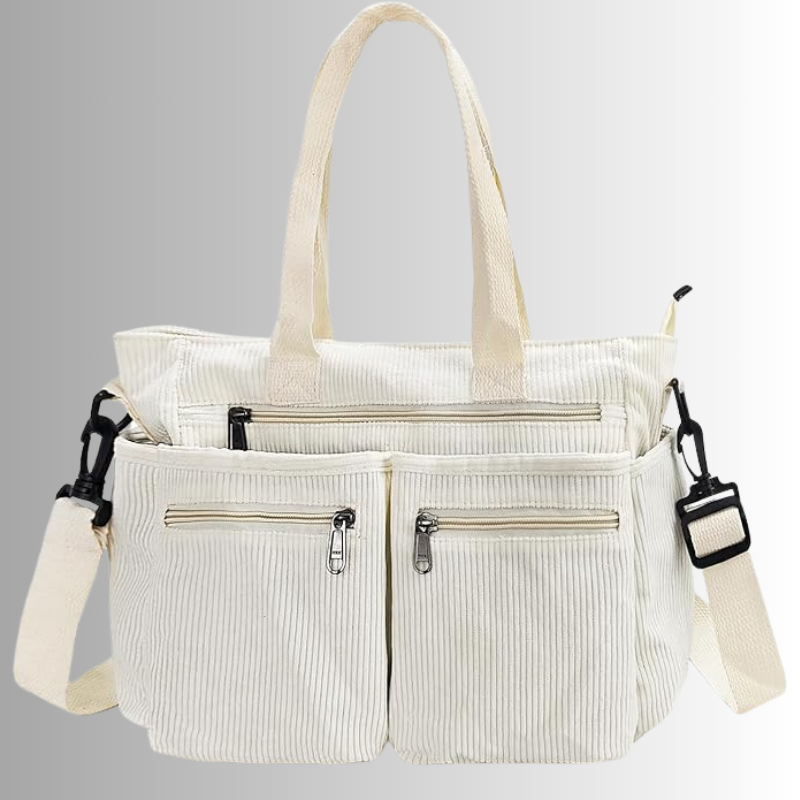 Sac fourre-tout en Velours Côtelé | Élégant et Pratique pour Quotidien