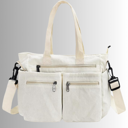 Sac fourre-tout en Velours Côtelé | Élégant et Pratique pour Quotidien