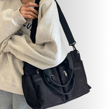 Sac fourre-tout en Velours Côtelé | Élégant et Pratique pour Quotidien