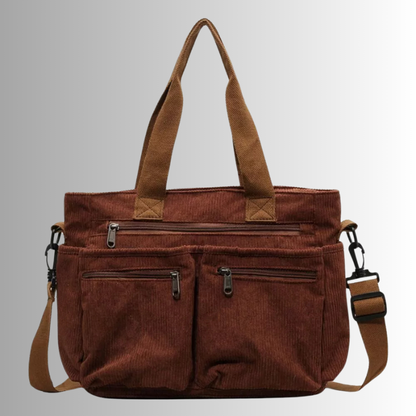 Sac fourre-tout en Velours Côtelé | Élégant et Pratique pour Quotidien