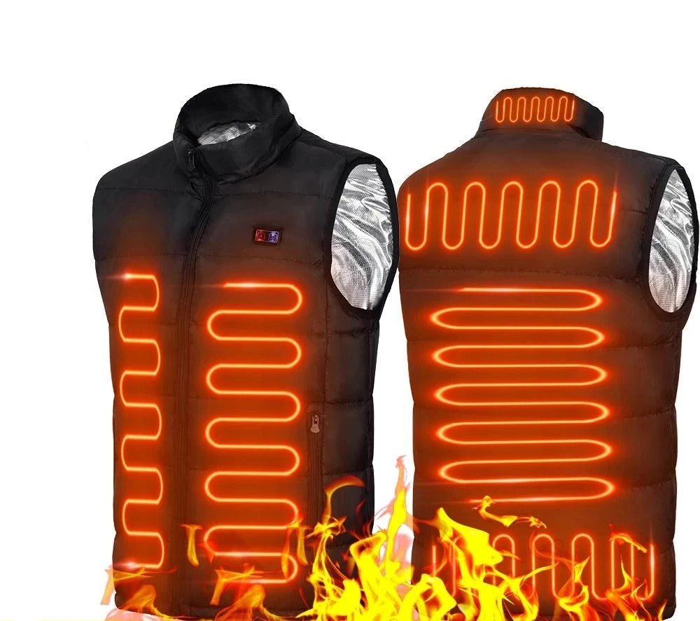 Gilet Chauffant Unisexe à 9 Zones | Confort et Chaleur en Hiver