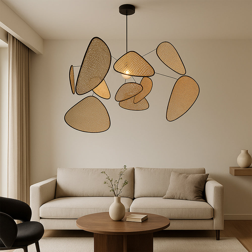 Lampe à Pendentif en Rotin | Élégance Naturelle et Design Moderne