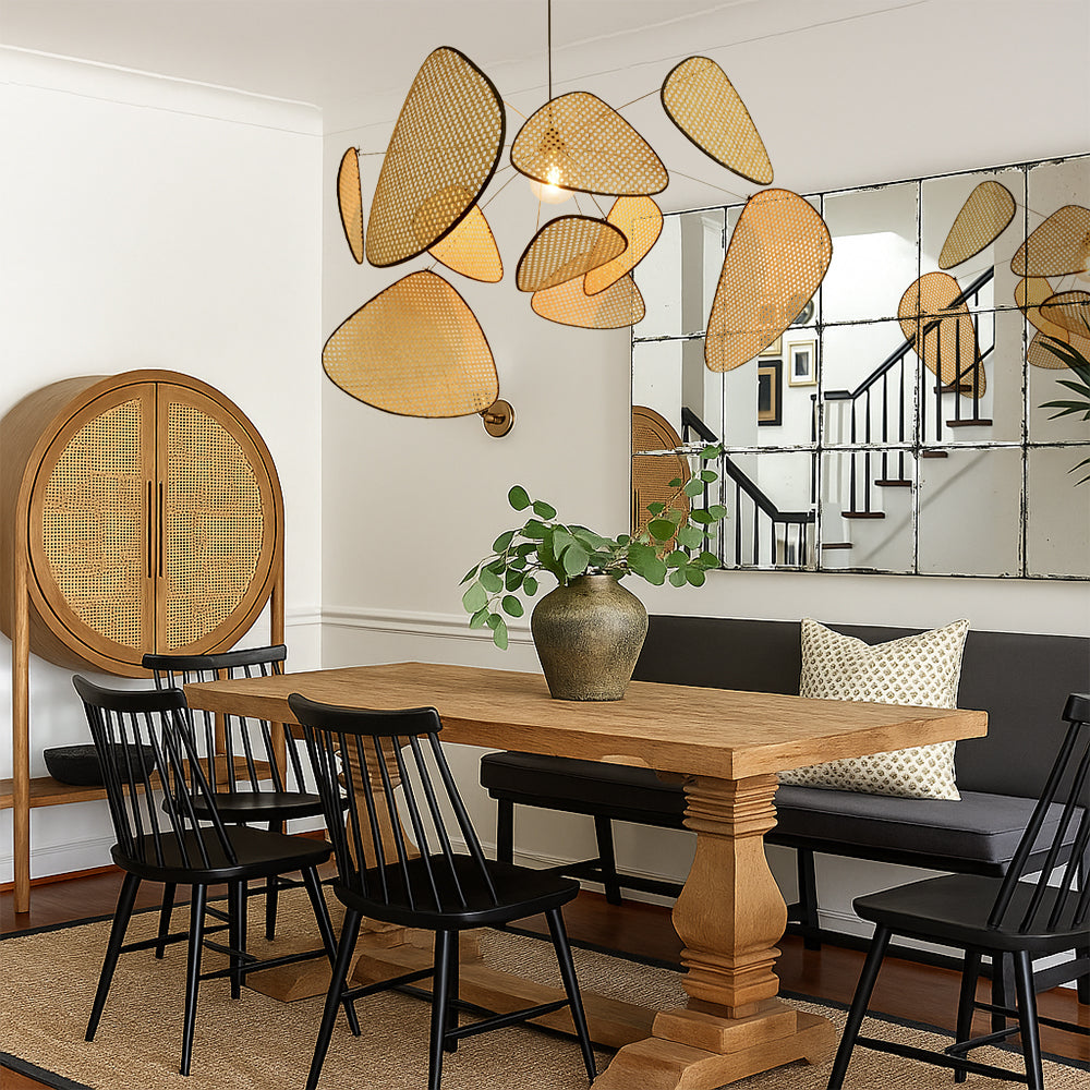 Lampe à Pendentif en Rotin | Élégance Naturelle et Design Moderne