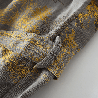 Peignoir Kimono Unisexe Confortable | Style Rétro en Gaze de Coton