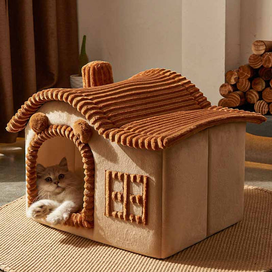 Lit Doux pour Chat Enclos | Confort Intérieur et Sommeil Réparateur
