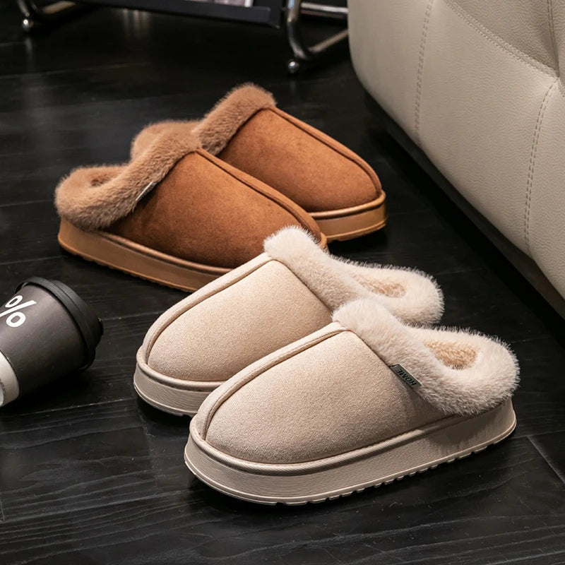 Chaussons d'Hiver Doux | Confort Luxueux en Peluche pour Intérieur
