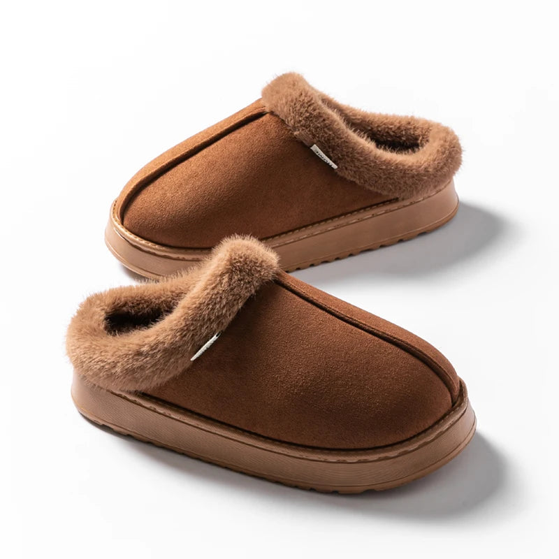 Chaussons d'Hiver Doux | Confort Luxueux en Peluche pour Intérieur
