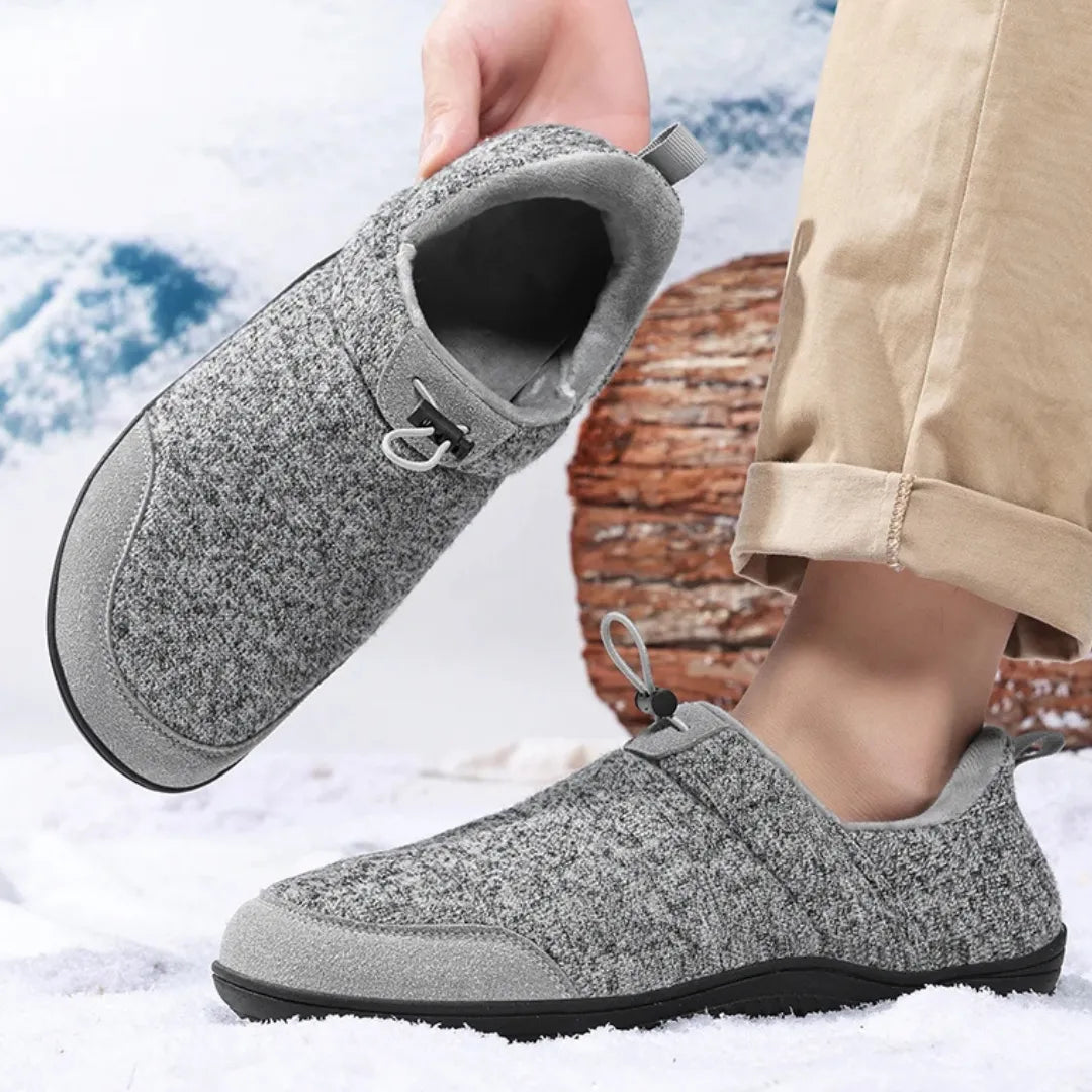 Chaussons Confortables en Peluche pour Hommes | Doublure Douce et Semelle Flexible
