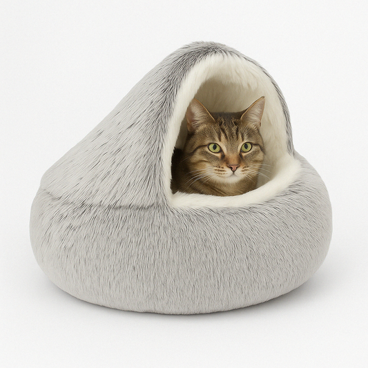 Lit pour Chat Anti-anxiété | Confort et Chaleur avec Capuche