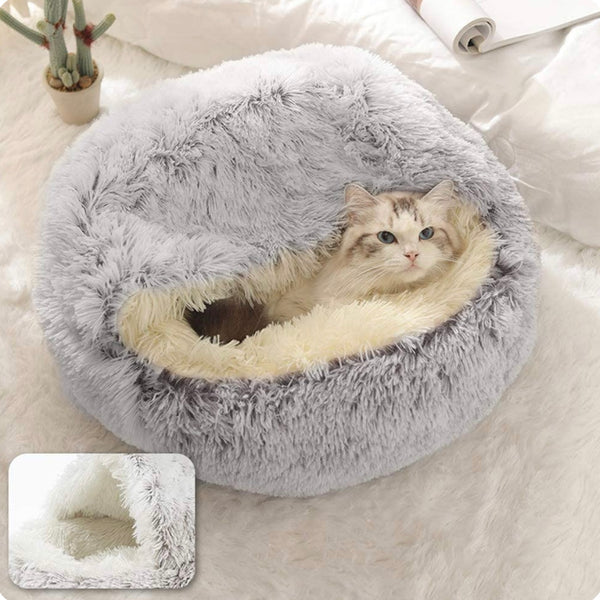 Lit pour Chat Anti-anxiété | Confort et Chaleur avec Capuche