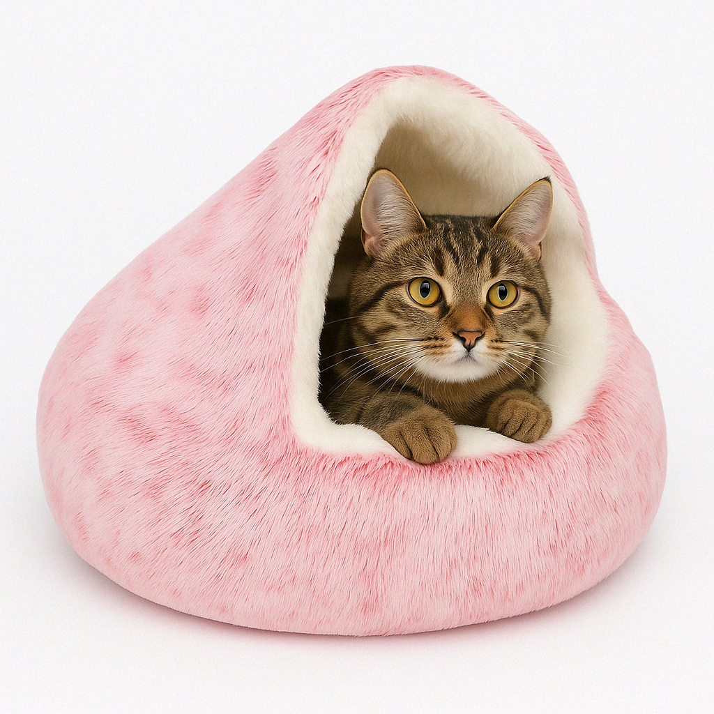 Lit pour Chat Anti-anxiété | Confort et Chaleur avec Capuche