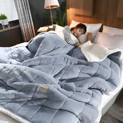 Couverture Pondérée en Sherpa | Douceur et Chaleur pour Détente