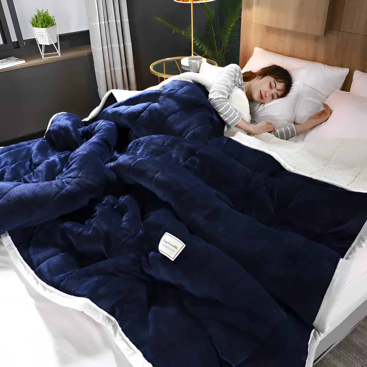 Couverture Pondérée en Sherpa | Douceur et Chaleur pour Détente