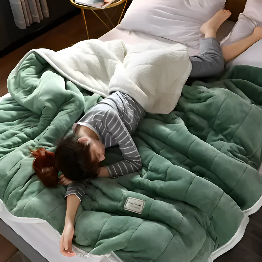 Couverture Pondérée en Sherpa | Douceur et Chaleur pour Détente
