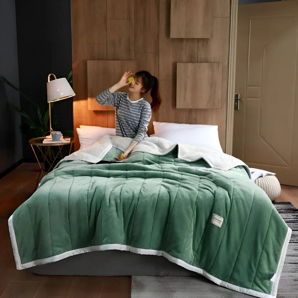 Couverture Pondérée en Sherpa | Douceur et Chaleur pour Détente