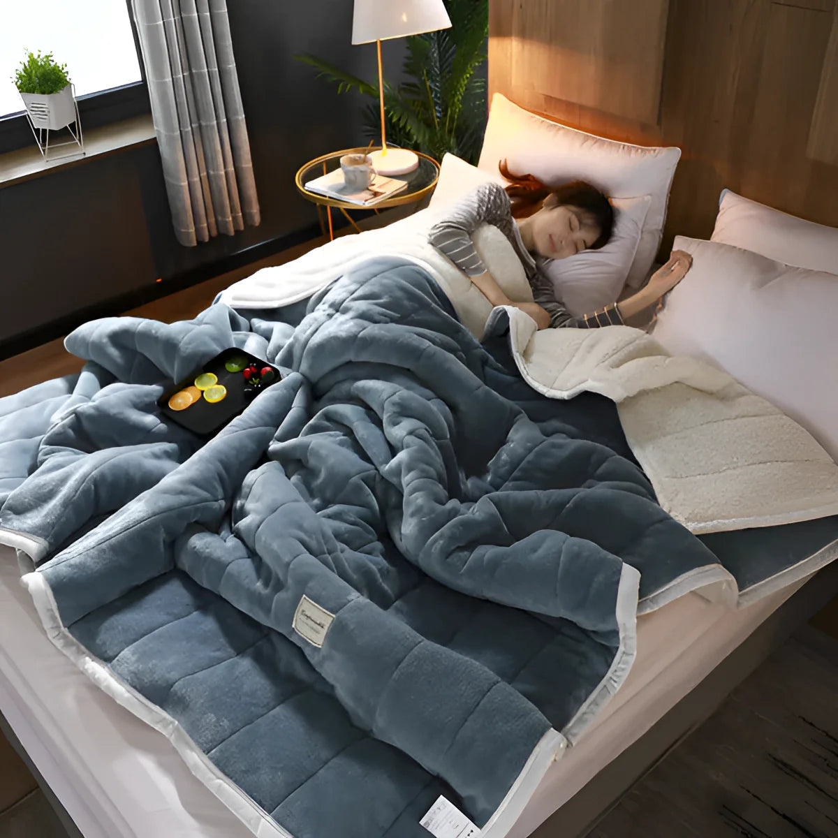 Couverture Pondérée en Sherpa | Douceur et Chaleur pour Détente