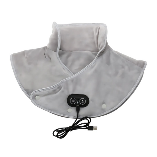 Couverture Électrique pour Cou et Épaules | Soulagement Chaleur et Massage Vibration