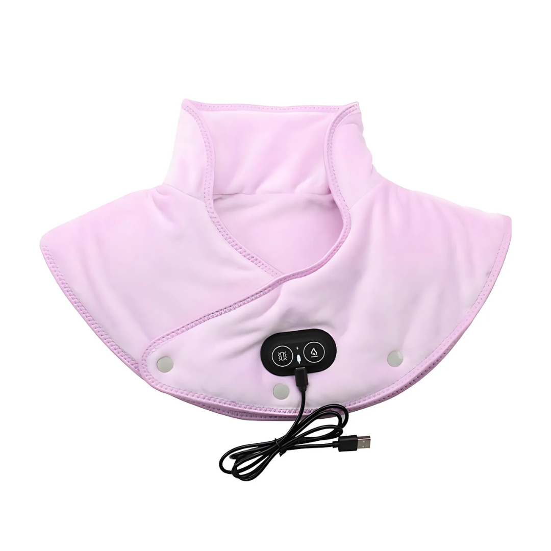 Couverture Électrique pour Cou et Épaules | Soulagement Chaleur et Massage Vibration